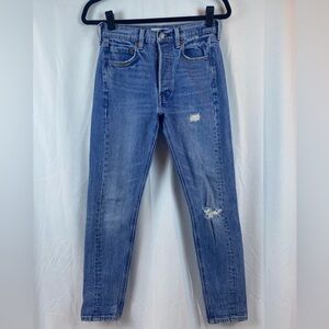 Levi's Altered 501‎ Skinny Distressed Button Fly Jeans
